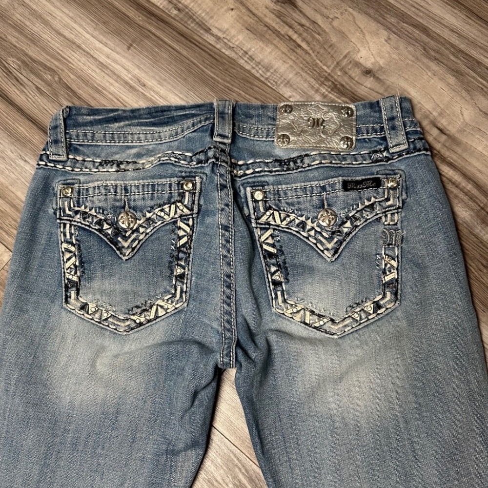 Miss Me Womens Signature Straight Leg Jeans Light Wash Size 29 - Picture 3 of 7